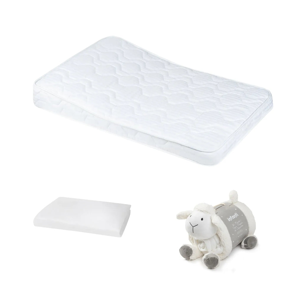 Colchón Snooze Anti-reflujo 107x67cm, Manta Oveja y Protector