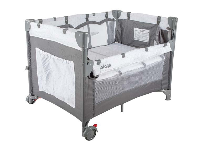 Cuna Colchón Playard Always Together Marengo Set 3 mamaderas anti-colic