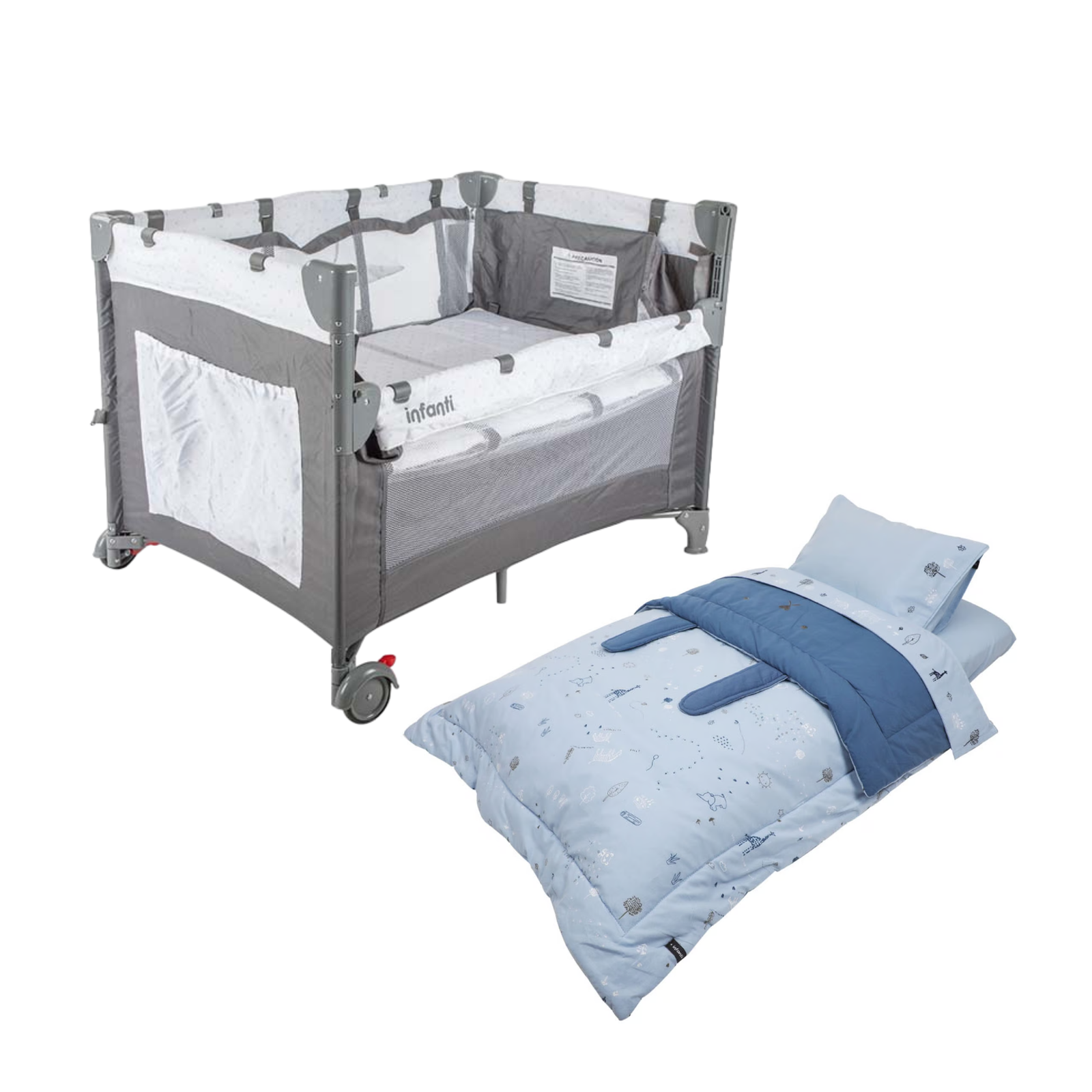 Cuna más Colchón Playard Always Together y Set Sabanas Always Together