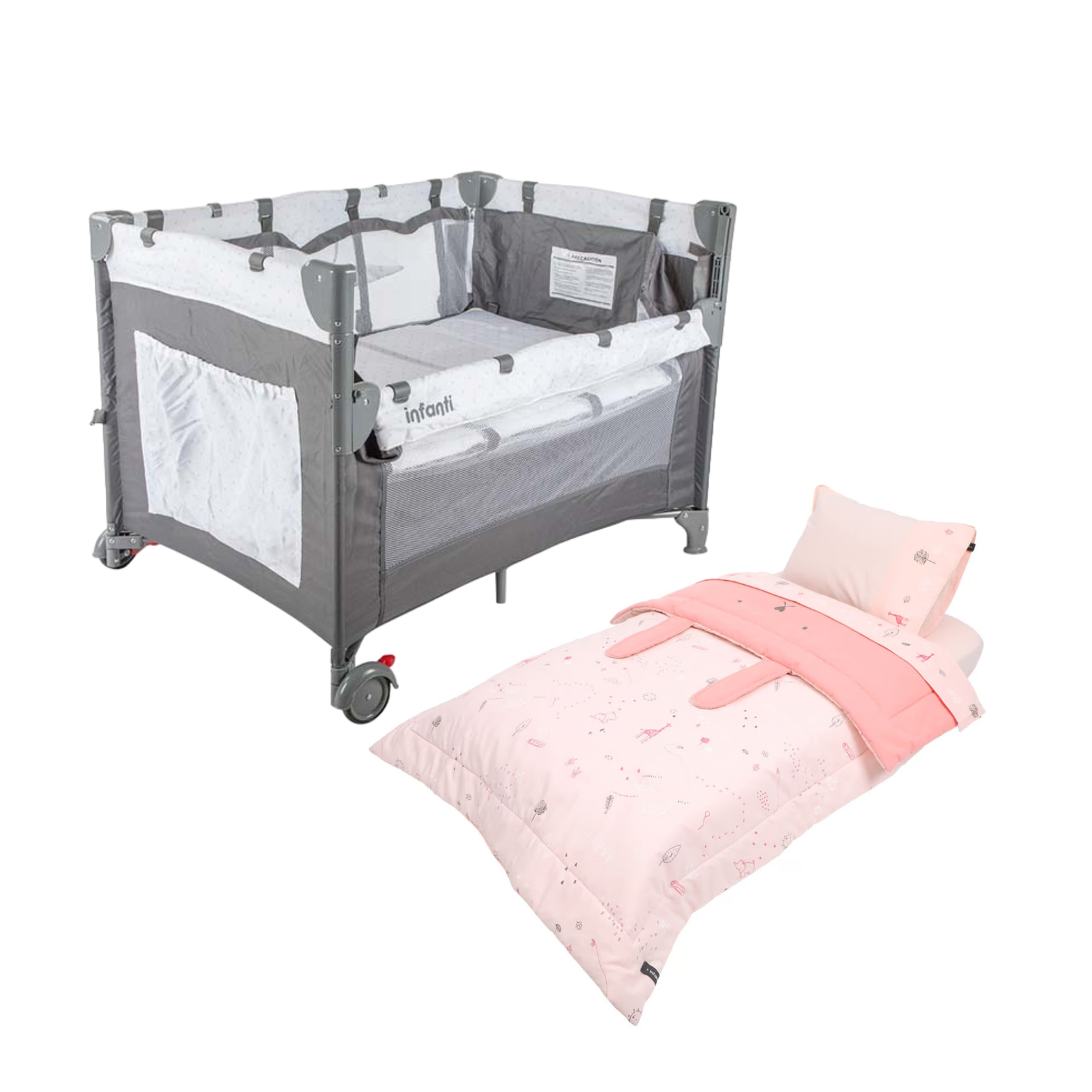 Cuna más Colchón Playard Always Together y Set Sabanas Always Together