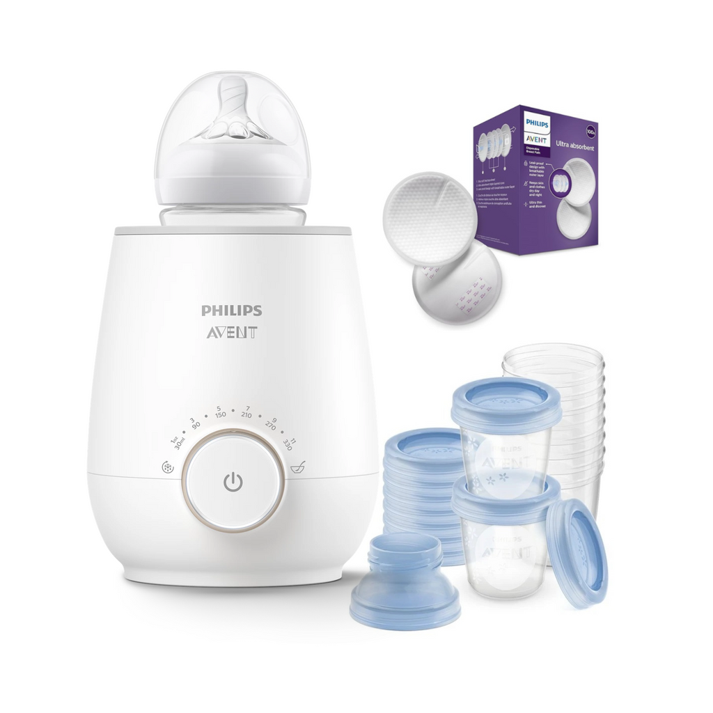 Calentador electrico más 10 Vasos almacenamiento y 100 absorbentes mamarios