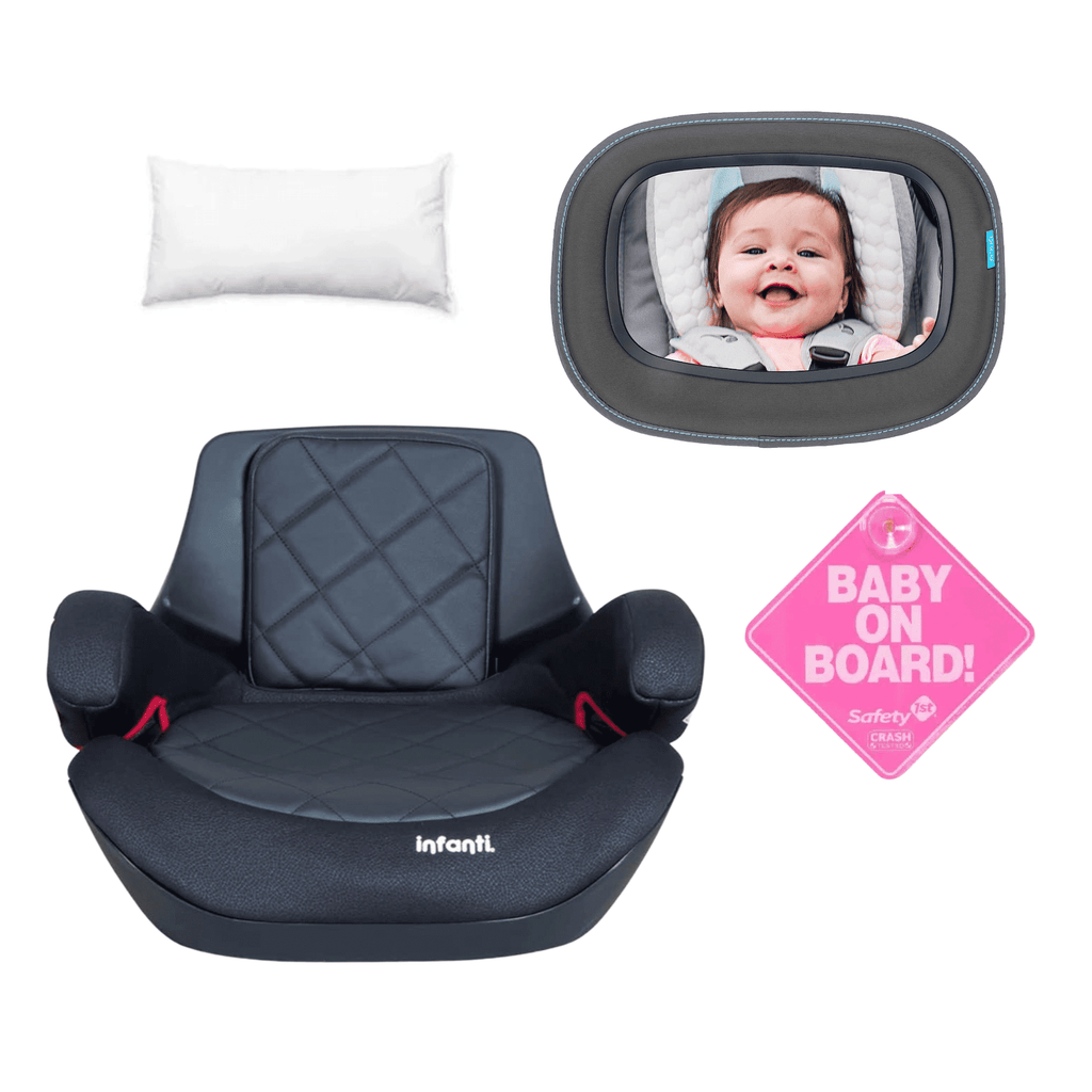 Alzador Go Isofix Black Stone letrero espejo almoadilla