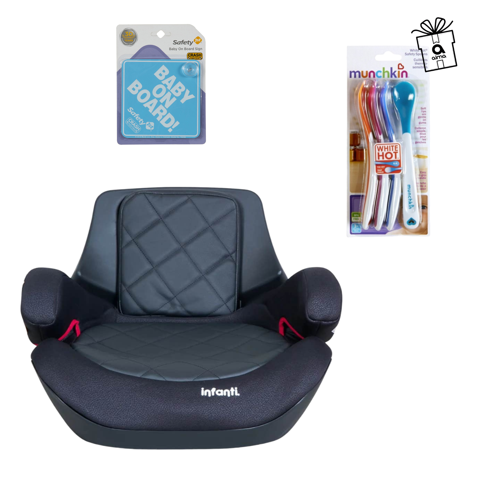 Alzador Go Isofix Black Stone - Letrero - Cucharas