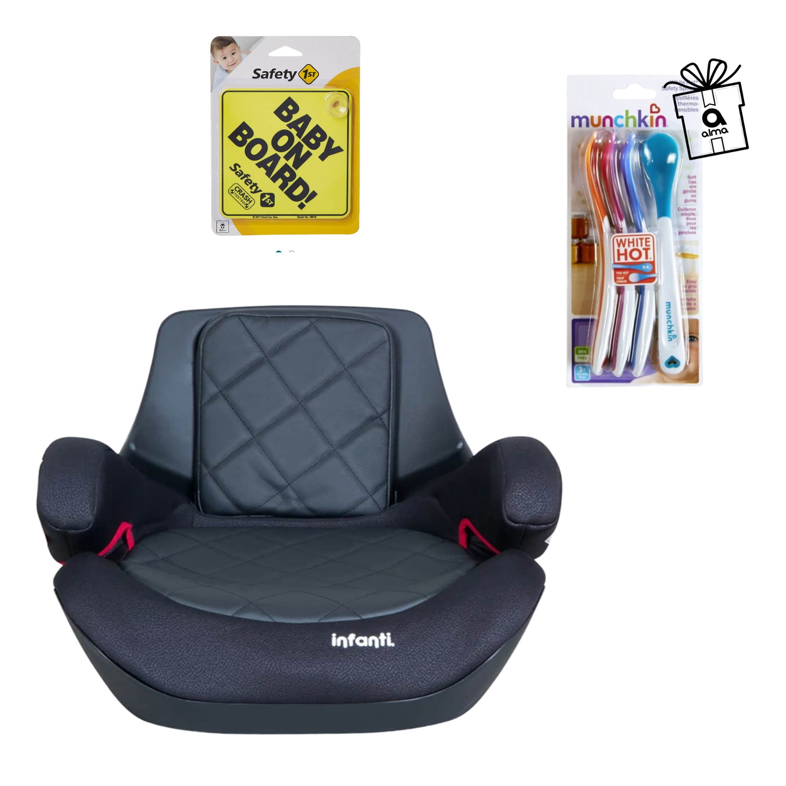 Alzador Go Isofix Black Stone - Letrero - Cucharas