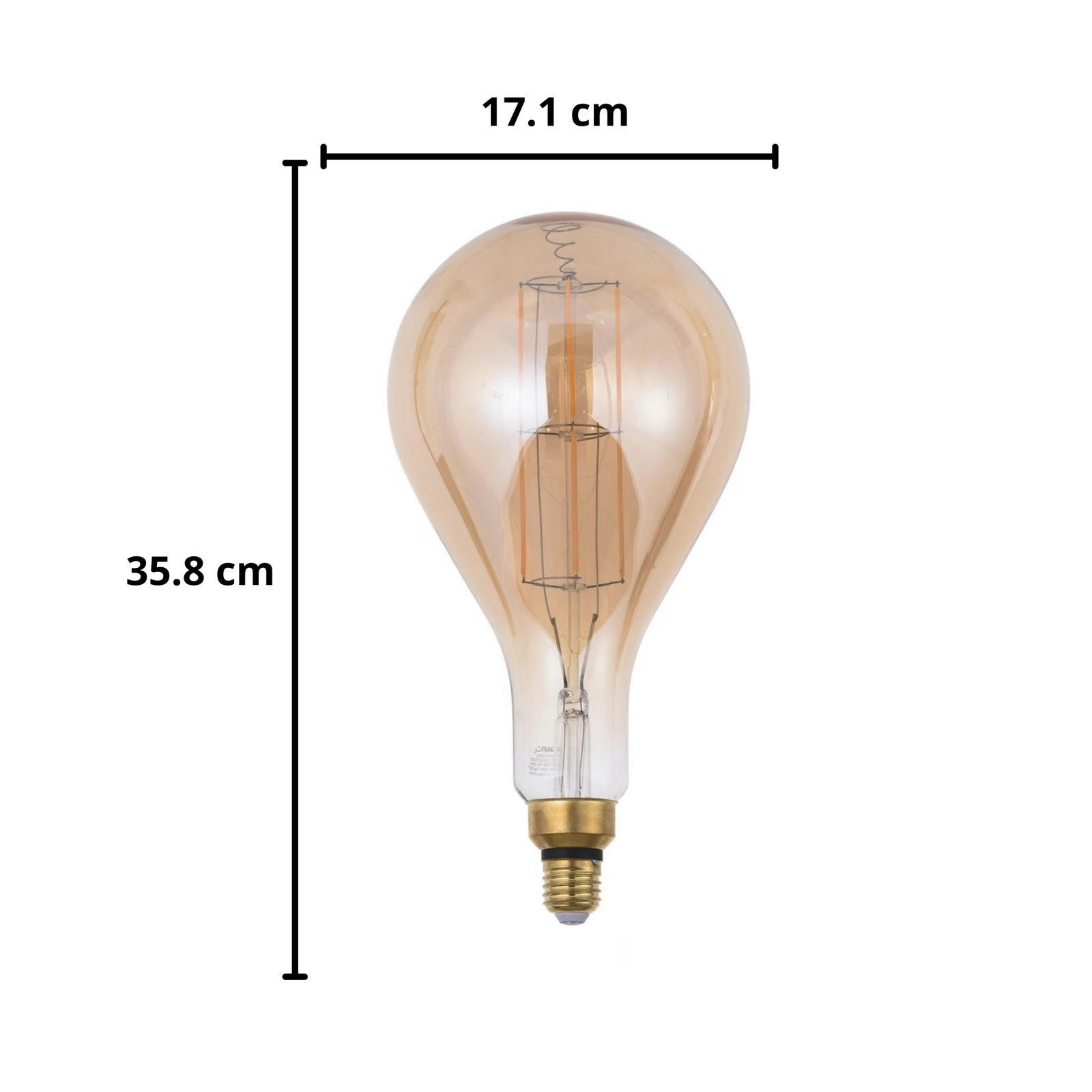 Ampolleta LED filamentos E27 4W luz cálida tipo Gota