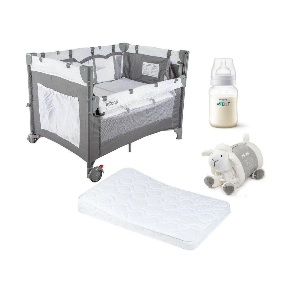 Cuna Colchón Antireflujo Playard Always Together, Manta Oveja y Regalo