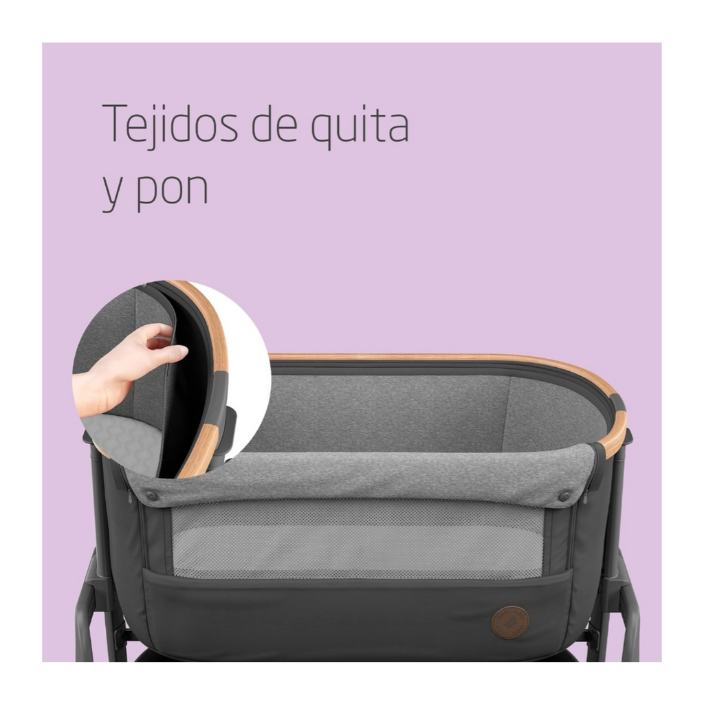 Cuna Colecho Lora Essential - Protector-Cojín 7 posiciones