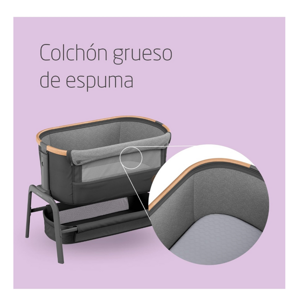 Cuna Colecho Lora Essential - Protector-Cojín 7 posiciones