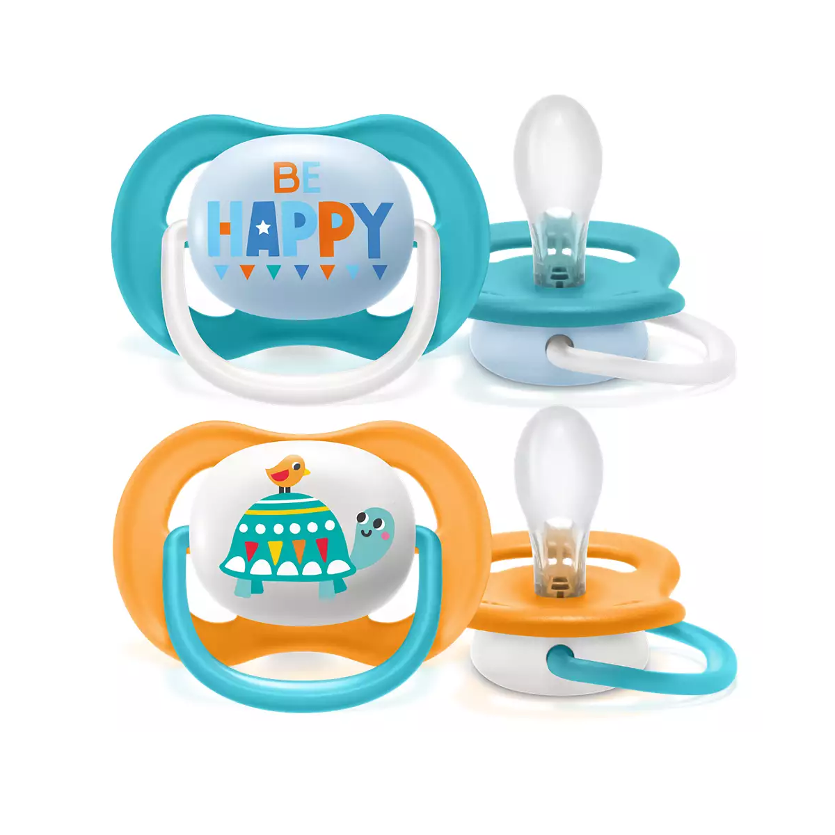 3 Mamaderas Blue + Set de 2 chupetes 6-18 meses y 4 Cucharas