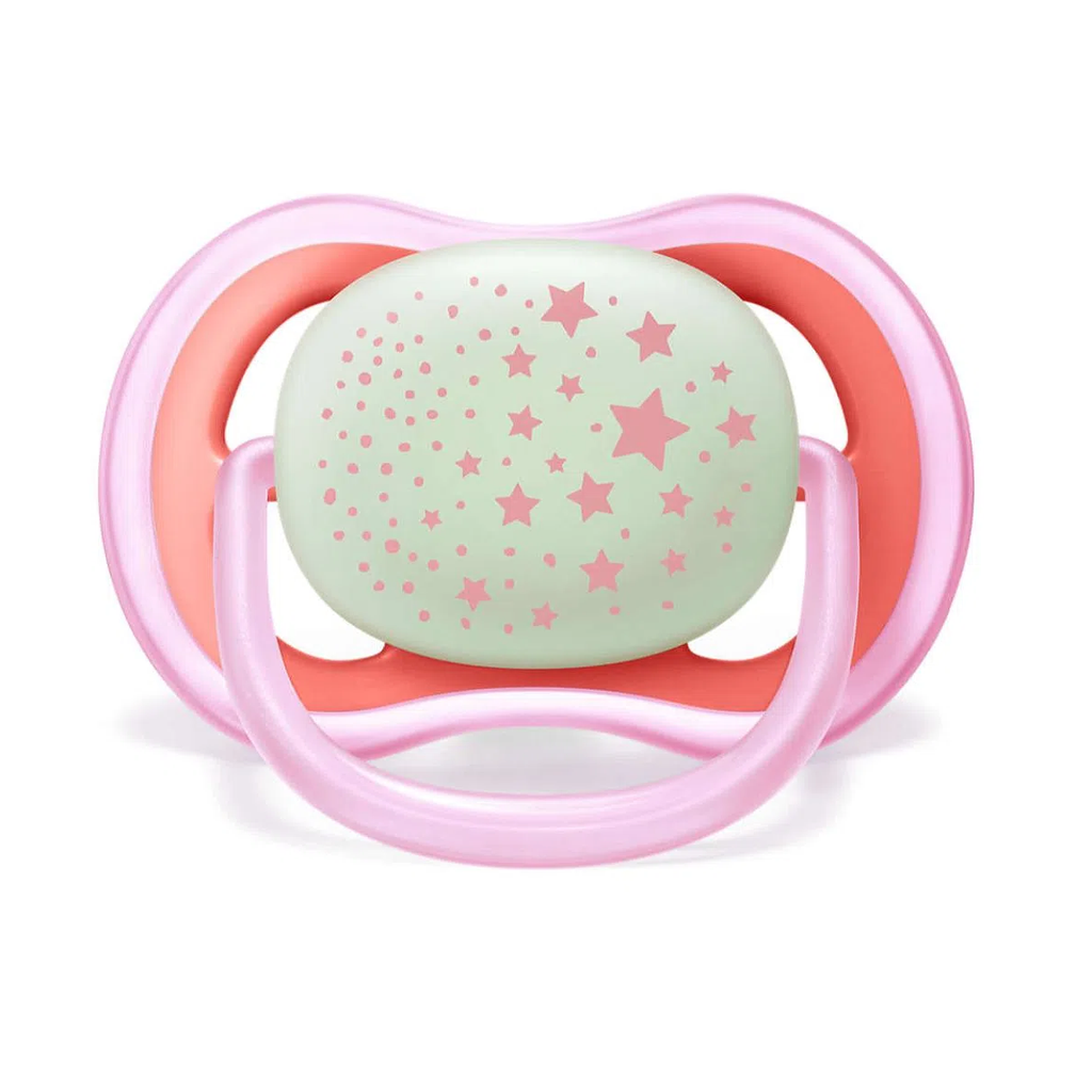 2 Chupetes Nocturnos 6-18 meses Pink