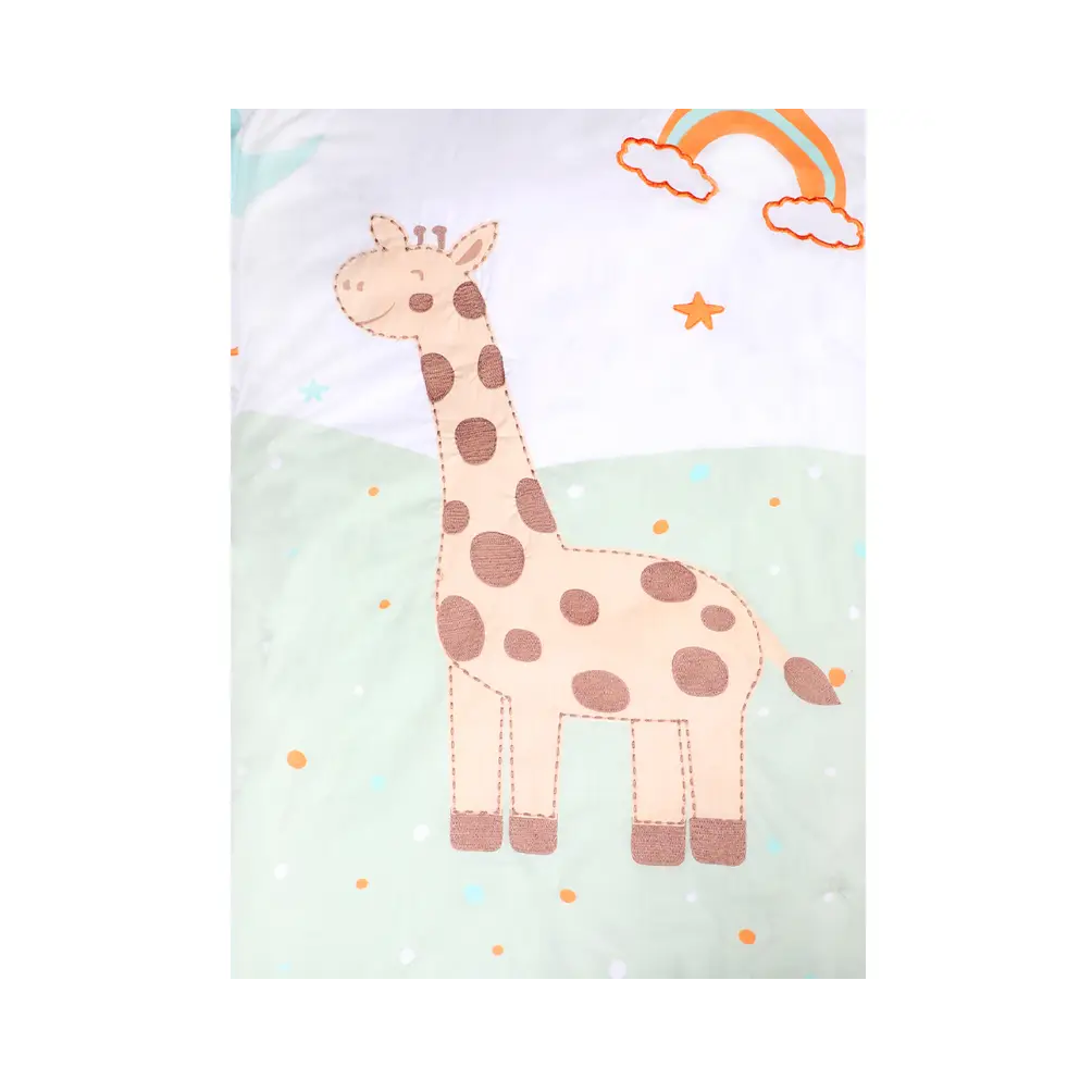 Cuna Colecho Lora Essential Grey + Juego sabanas jirafa