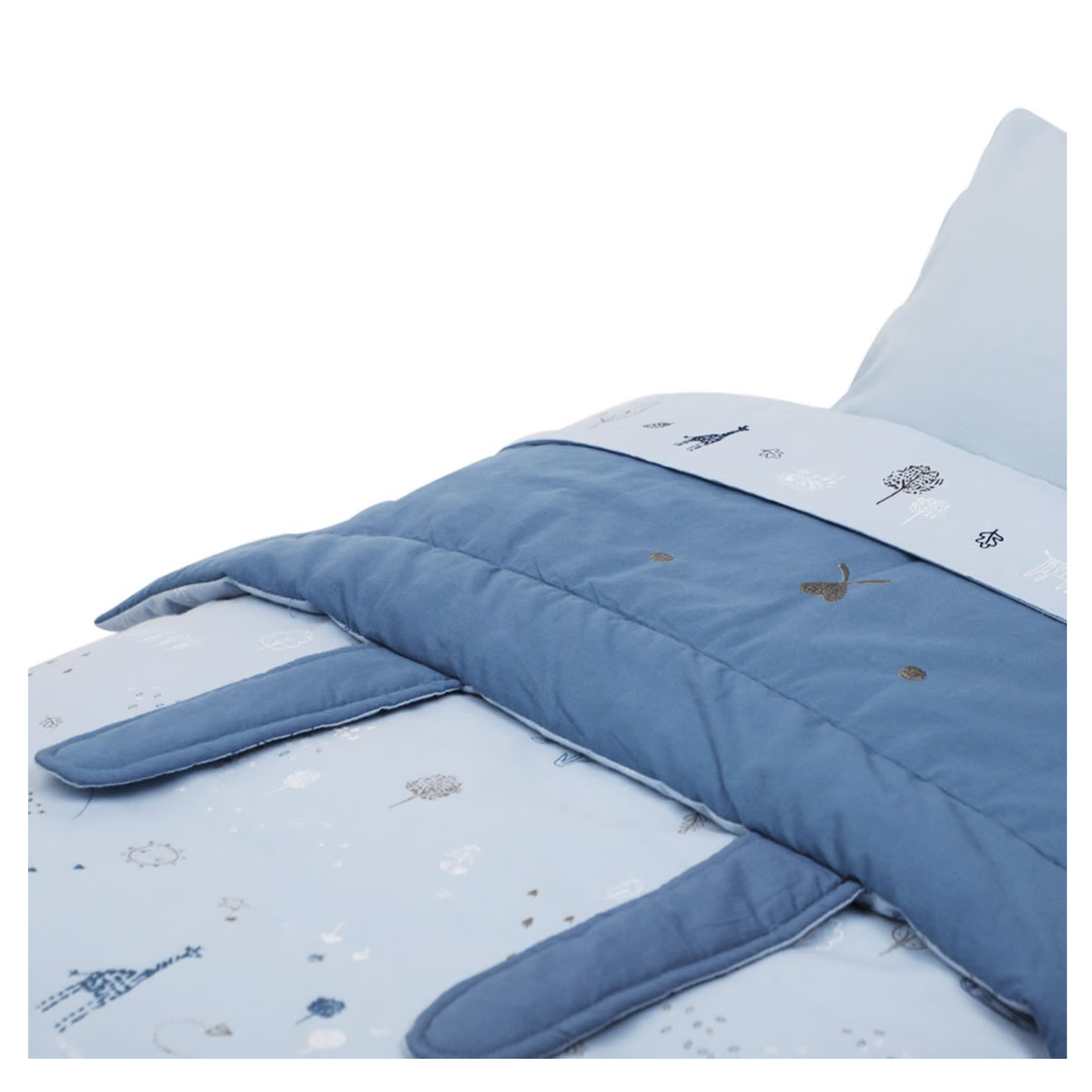 Cuna mas colchón Always together Set sabanas Azul y Sonajeros