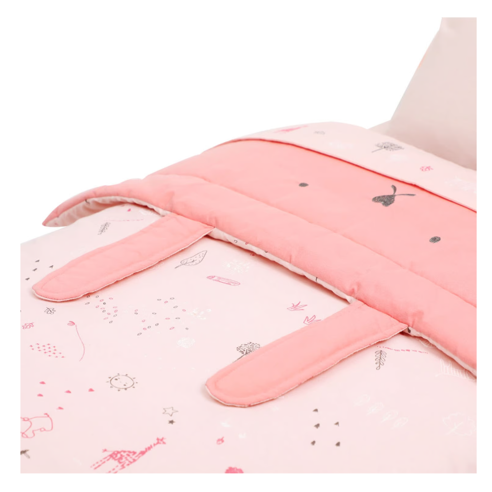 Cuna mas colchón Always together Set sabanas Rosa y Sonajeros