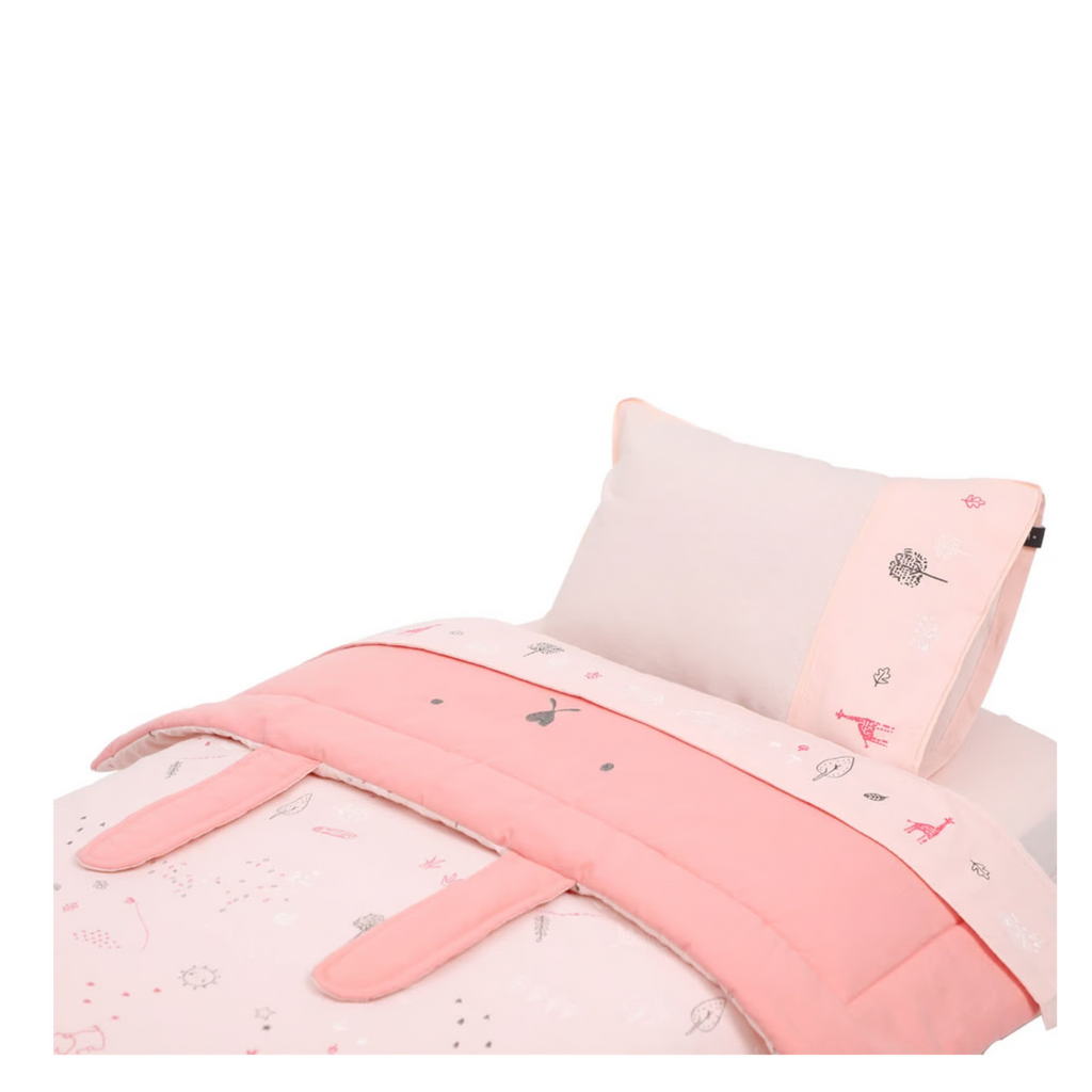 Cuna mas colchón Always together Set sabanas Rosa y Sonajeros