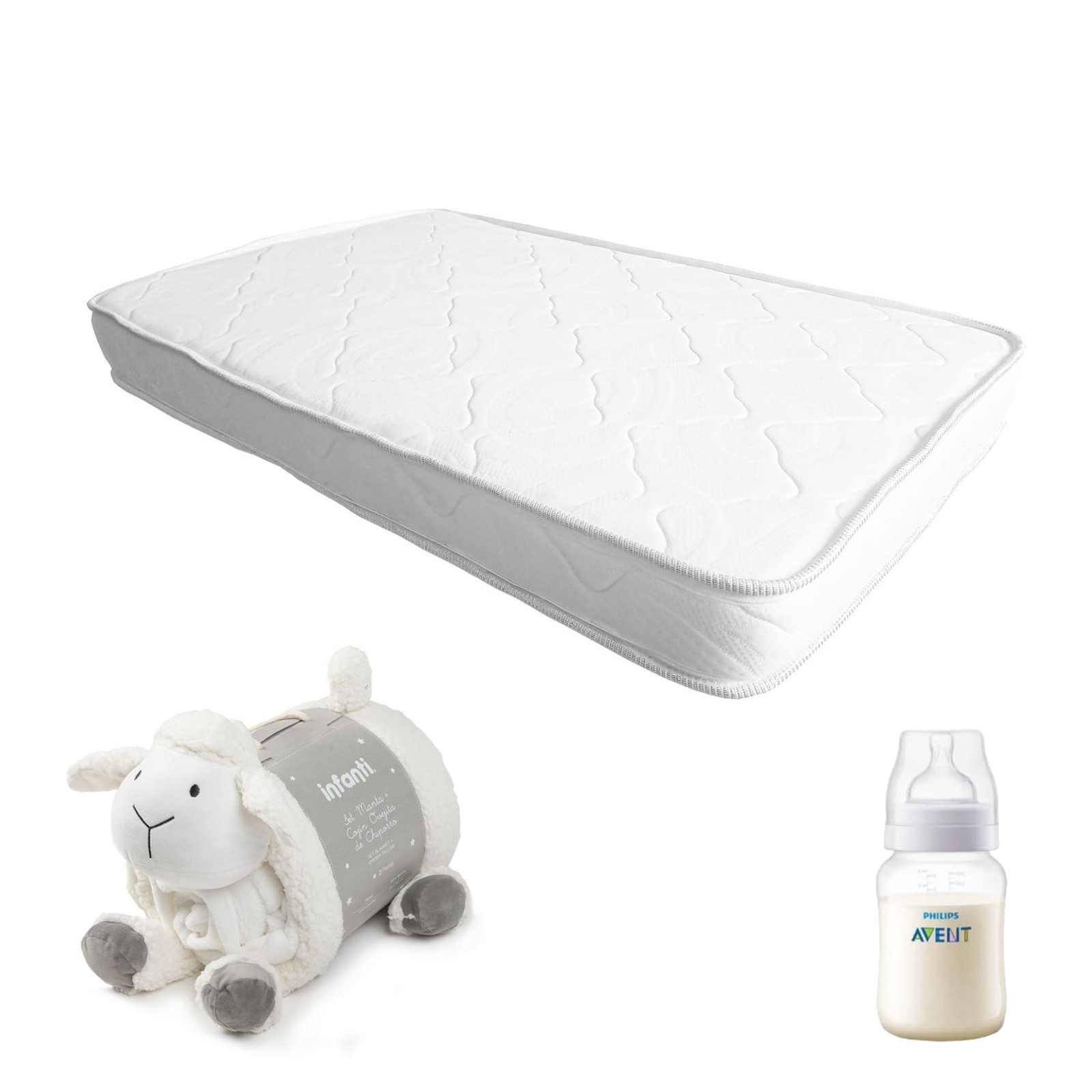 Colchón de cuna Espuma 107x67cm más manta oveja y regalo