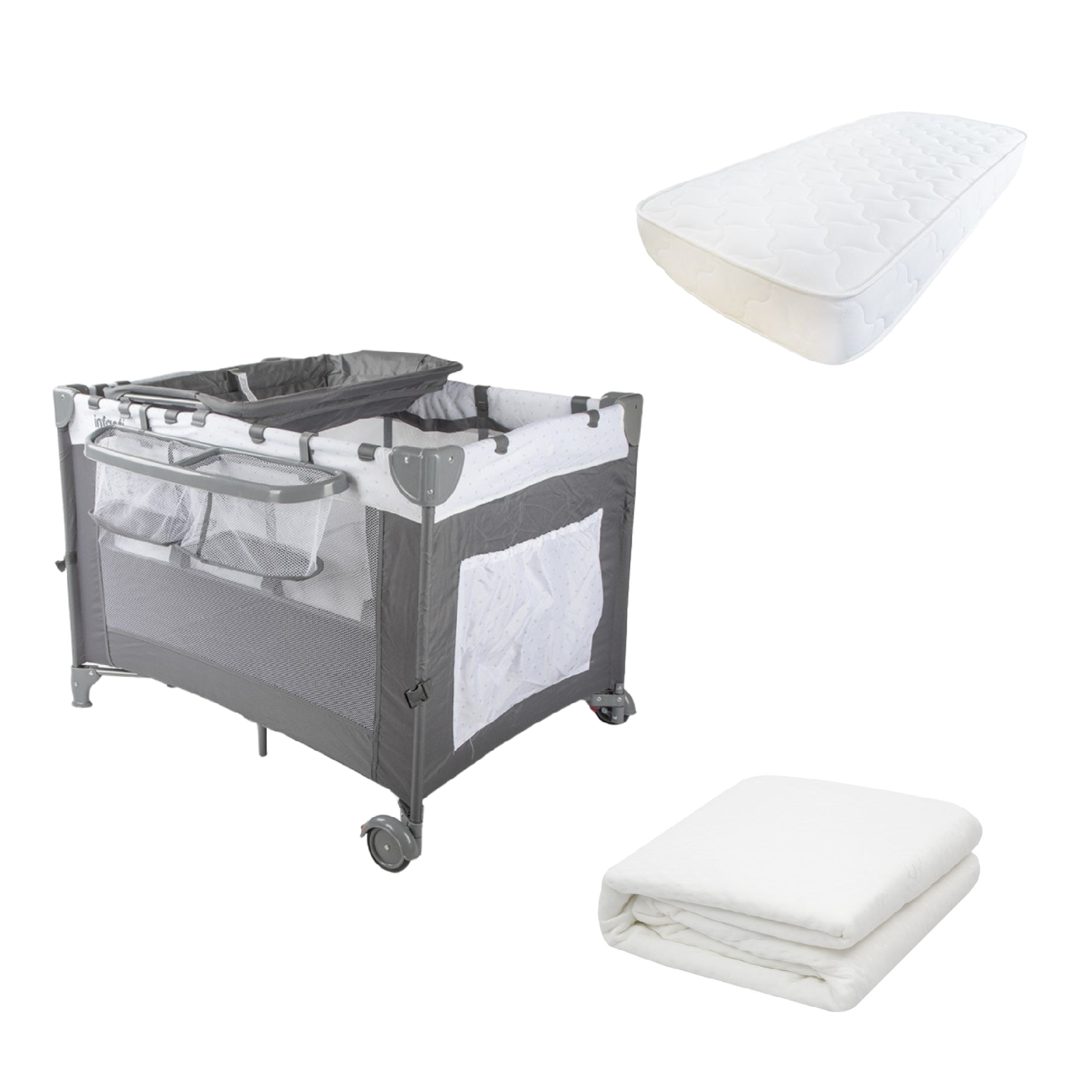 Cuna más Colchón-Protector Playard Always Together Marengo