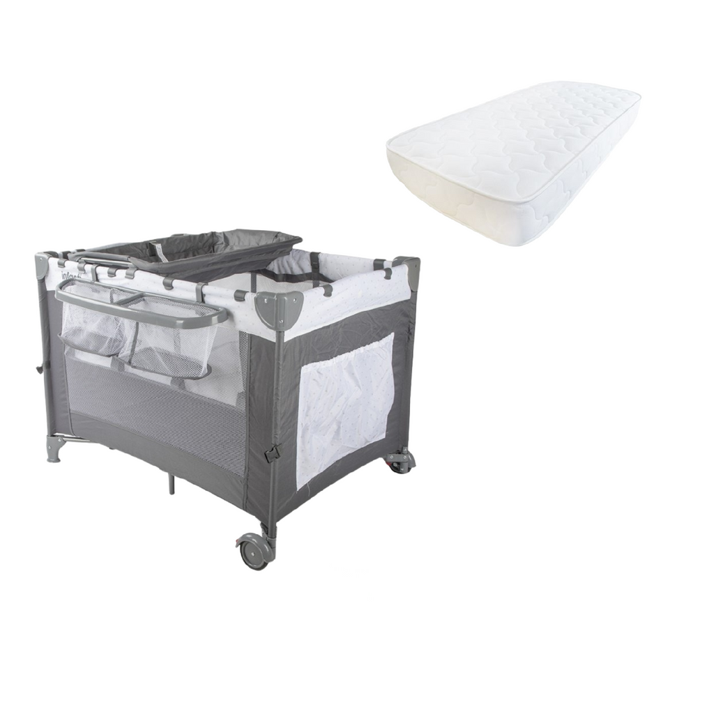 Cuna Colchón Playard Always Together Marengo Set 3 mamaderas anti-colic